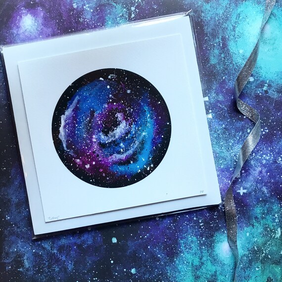Galaxy art, galaxy print, galaxy painting, space art, outer space, stars, art print, home decor