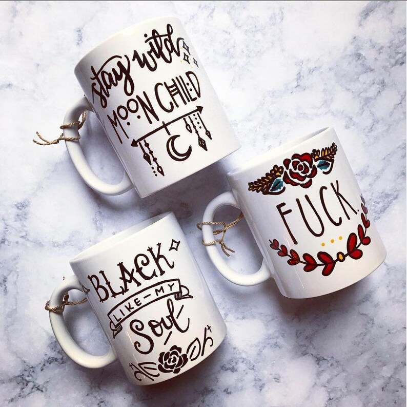 Stay Wild Moon Child gypsy witchy mug, gypsy soul, boho mug, goth mug, witchy gift, gift for her, boho decor, Wiccan decor, Christmas Gift image 5