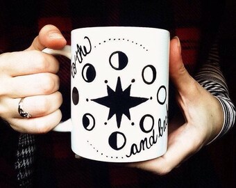 Moon Phase Coffee Mug, I Love You To The Moon And Back, Moon Mug, Moon Phase art, Moon Child Mug, Moon and Stars, Gift For Her, Gift For Him