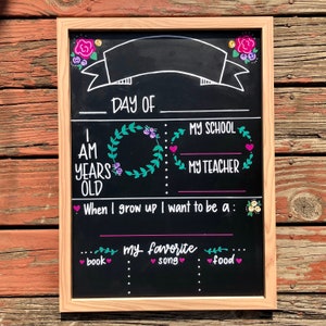 First Day of School Chalkboard, Kindergarten, Personalized School board, 1st Day Of School, Back To School