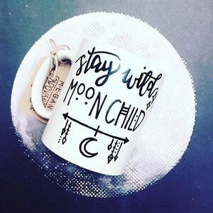 Stay Wild Moon Child gypsy witchy mug, gypsy soul, boho mug, goth mug, witchy gift, gift for her, boho decor, Wiccan decor, Christmas Gift image 6