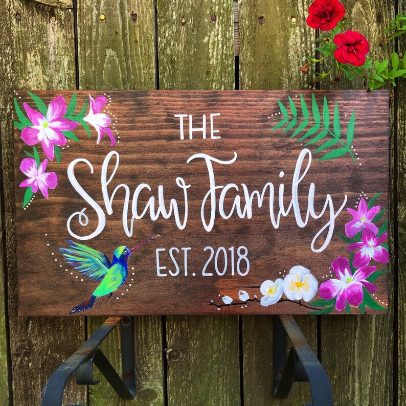 Last Name Sign Wedding Gift Personalized Wood Sign Etsy
