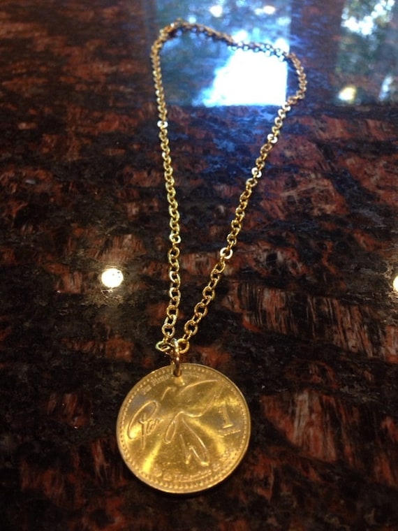 Guatemala 1 Quetzal Coin Necklace - Etsy