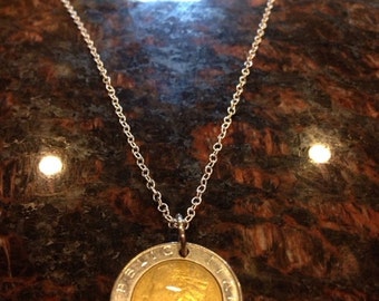 Italy 500 Lira Coin Necklace