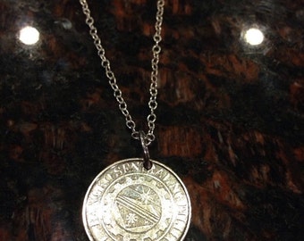 Philippines 1 Piso coin necklace