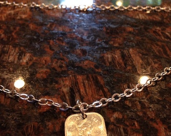 East Caribbean 2 cents coin necklace