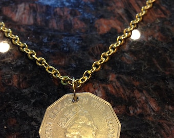 Belize 1 dollar coin necklace