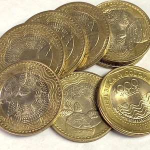 2012-2023 type Colombia 1000 Pesos Bi-Metallic Loggerhead Sea Turtle coin