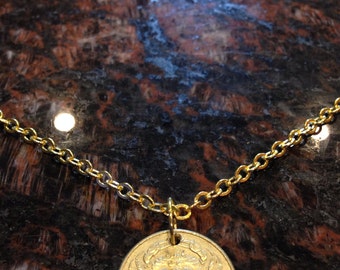 Iceland 50 krona coin necklace