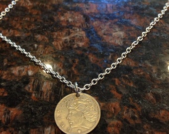 Brazil 20 centavos coin necklace