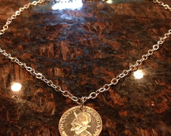 Panama 25 centavos coin necklace