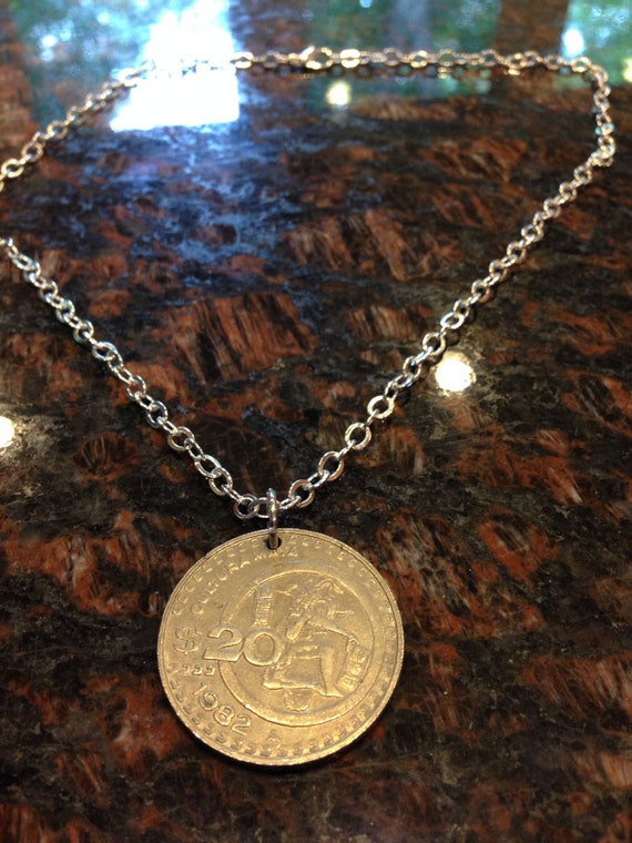 Mexico 20 Pesos Coin Necklace - Etsy display picture 3