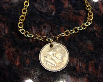 Germany 50 pfennig coin bracelet