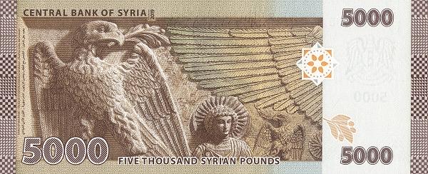 シリア 5,000ポンド SYP 5k シリア 5,000ポンド紙幣。米国在住の販売者