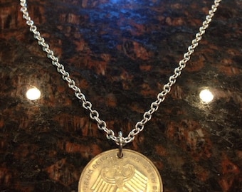 Germany 2 marks coin necklace