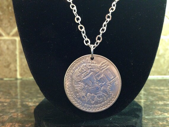 Mexico 50 Pesos Coin Necklace - Etsy