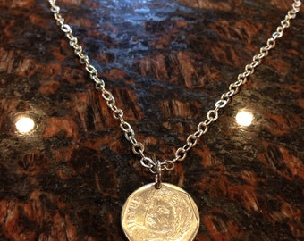 Brazil 25 Centavos Coin necklace