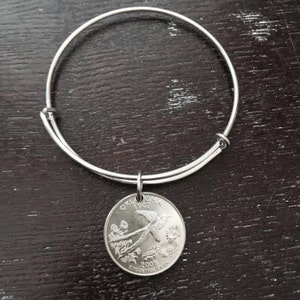 Oklahoma state quarter expandable wire bangle bracelet image 1