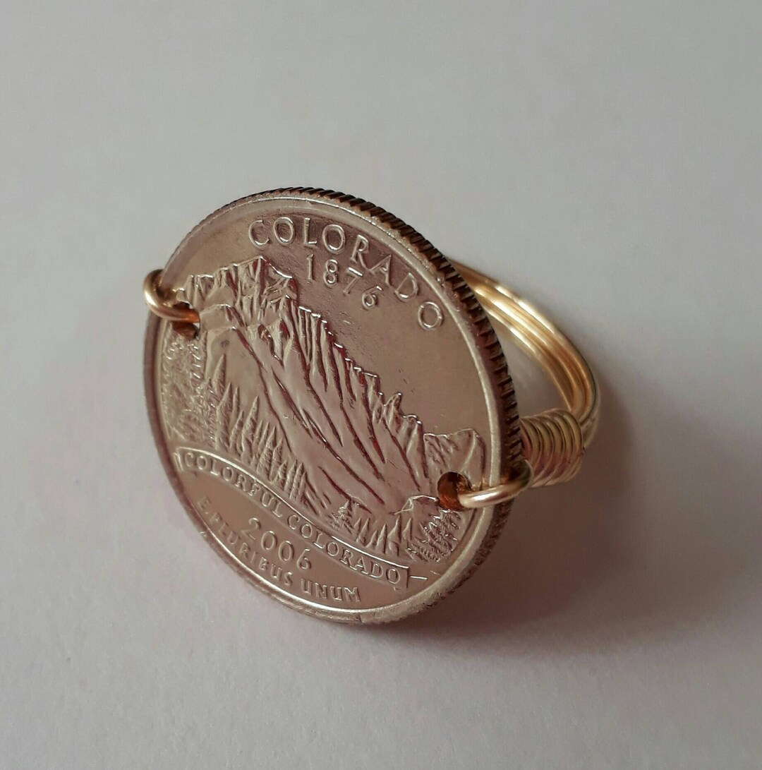 Colorado Rings Colorado State Quarter Wire Wrapped Ring. - Etsy