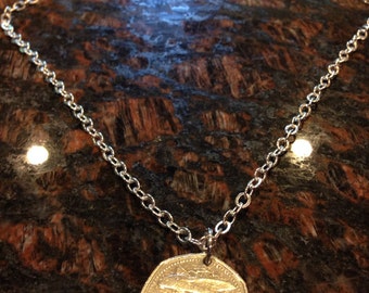 Barbados 1 dollar coin necklace