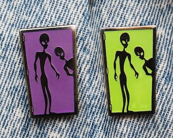 Alien Pin - Abduction Alien Hat Pin [GLÖD] *ÖPPNINGSUTGÅVA* Berusande Hat Pins av: Eccentric Visuals