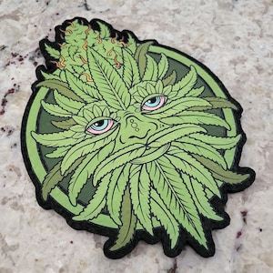 Green Man Cannabis Dab Mat *LIMITEDEDITION* Heady Hat Pins by : Eccentric Visuals 420/710/weed/stoner/cannabis/dabs/moodmats/eastcoasters