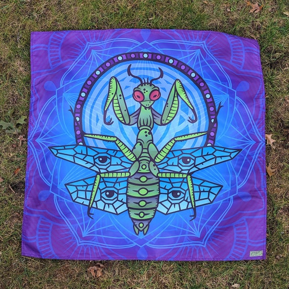 Serenity Mantis Tapestry // geometrico loto psichedelico // | Etsy