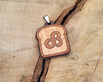 Daily Bread Pendant - Daily Bread Inspired Hardwood Inlay Pendant | edm | dubstep | festival