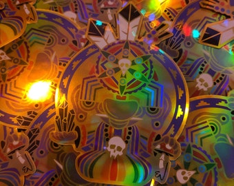 Medicine Man - Holographic Vinyl Stickers by : Eccentric Visuals