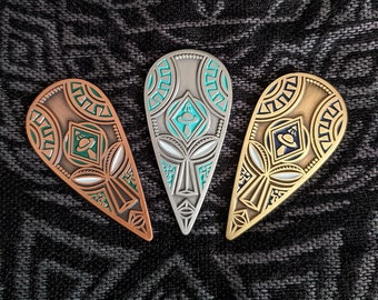 Alien Pin - Tribal Space Invaders - Alien Hat Pins *BEGRÄNSAD UPPLAGA* Heading Hat Pins av: Eccentric Visuals [alien pin, rymd pin, ufo pin]