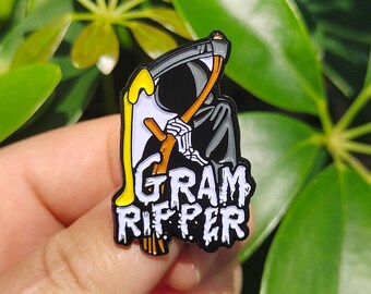 Gram Ripper Weed / Stoner Hat Pin *OPENEDITION* Heady Hat Pins by : Eccentric Visuals