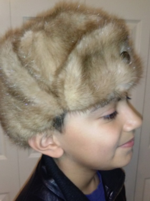 mink aviator hat