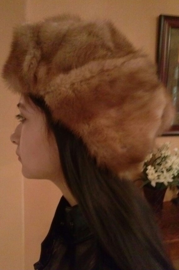 mink aviator hat