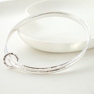 21st Birthday Bangle - 21st gift - silver bangle - double silver bangle - birthday gift - 21st gift - silver bangle - birthday bangle