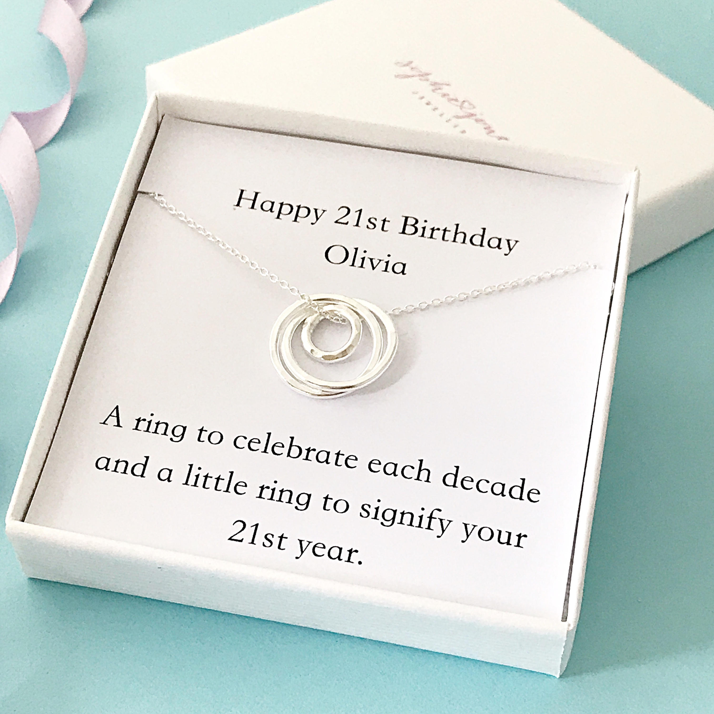 Necklace Daughter 21st Birthday Gift Ideas 21st Birthday Necklace