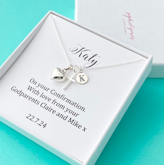 Sterling Silver Personalised Confirmation Necklace Confirmation Gift Silver Confirmation Necklace Personalised Confirmation Gift Etsy UK