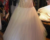 Lisa Ho- silk wedding dress with tulle handkerchief skirt - size 10