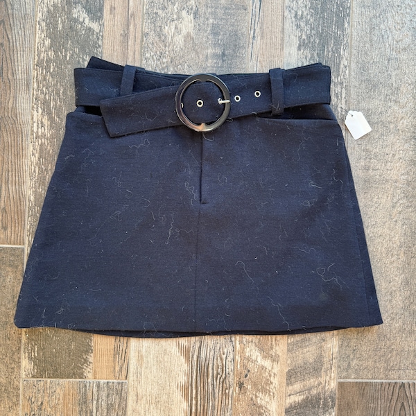 Agnes B 1960s navy mod mini skirt size S