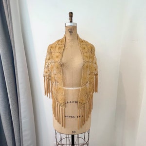 Victorian Shawl with Tulle Flowers