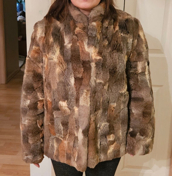 Real Furs Animals soft hair Coat Size 14 Large - image 1