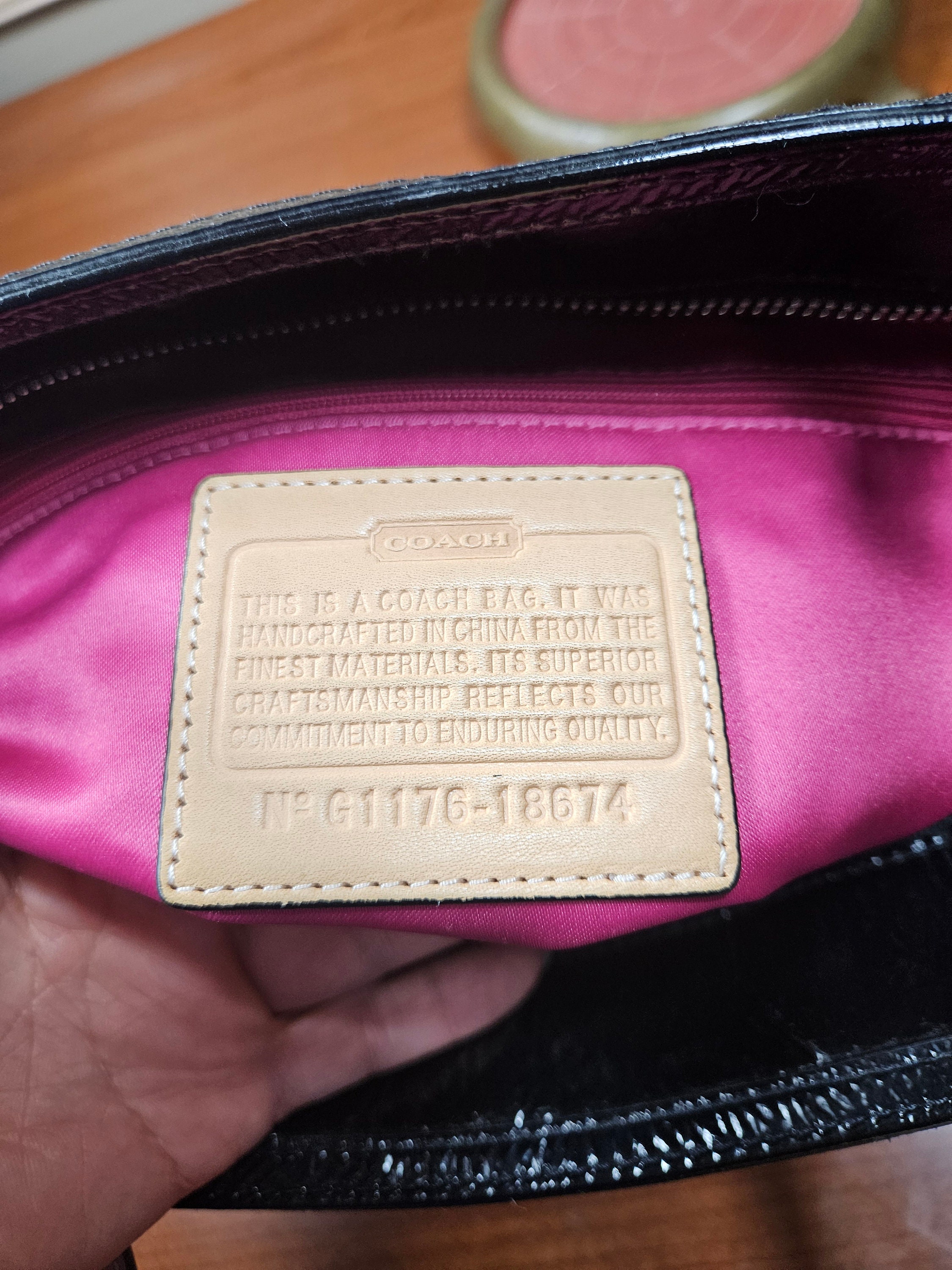 Auth Coach 18674 Poppy Daisy Liquid Gloss Patent Leather