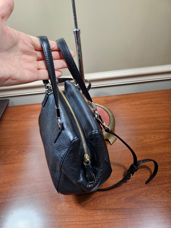 Auth Black Leather Crossbody Bag - image 2