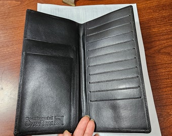 Leather Credit Card Portfolio Wallet - 10 Card - Continental OnePass by Leeman