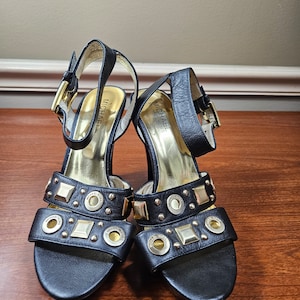 Michael Kors Black Leather Sandals US Size 6.5M