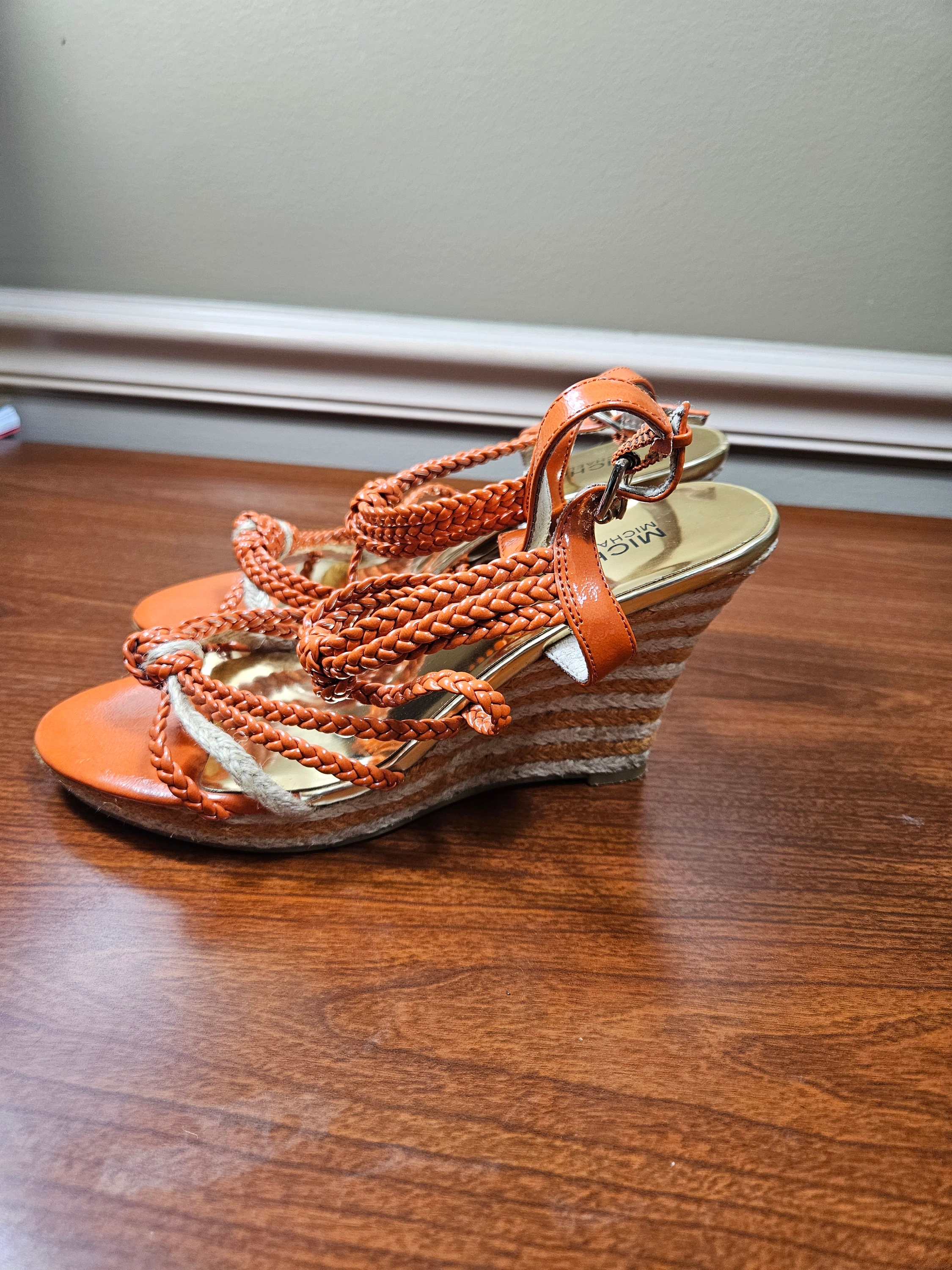 マイケル コース オレンジ&ベージュ サンダル US サイズ 6.5 M - Etsy 日本