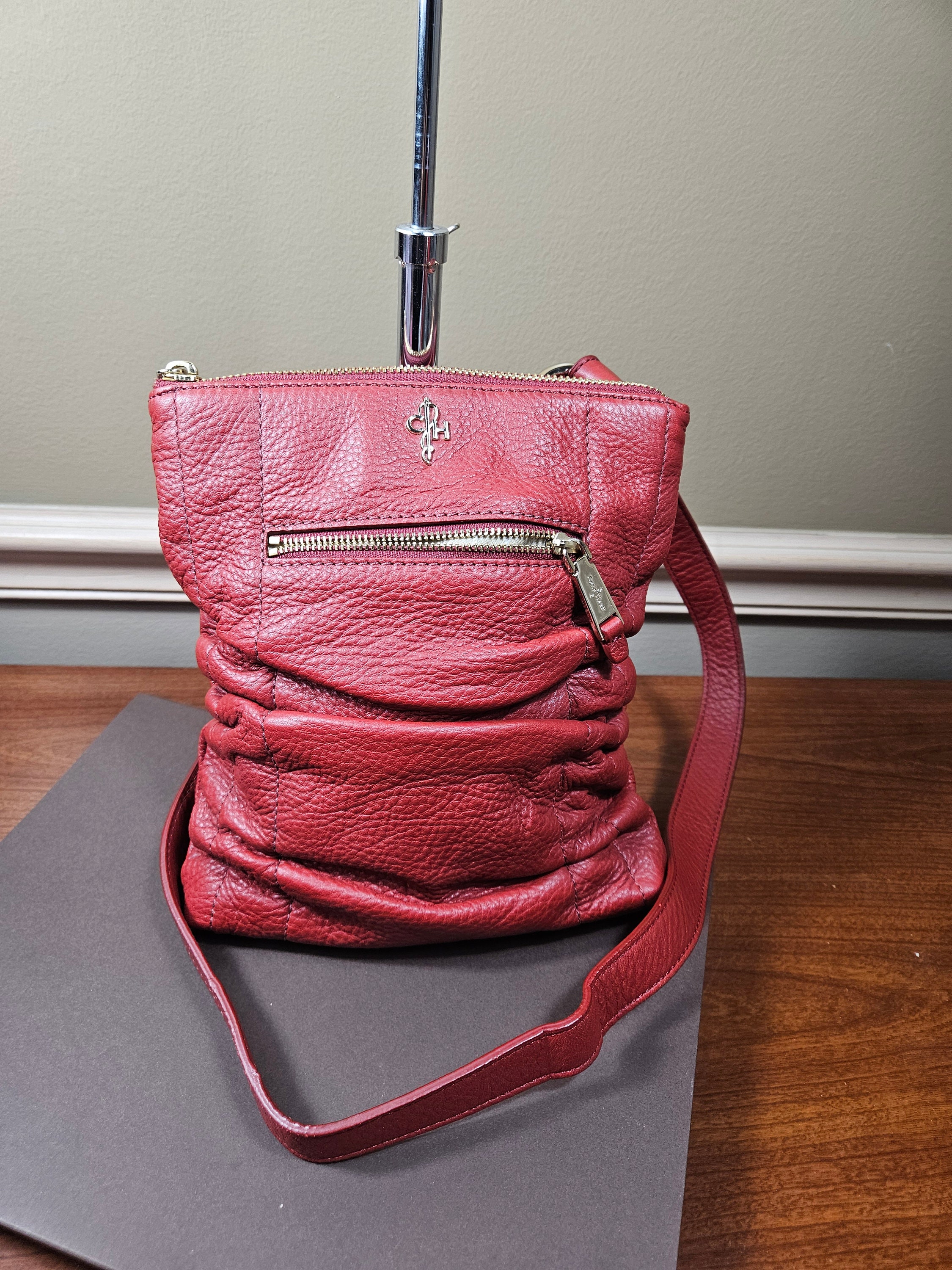 Cole Haan Cross Body Red Leather Bag Etsy Ireland