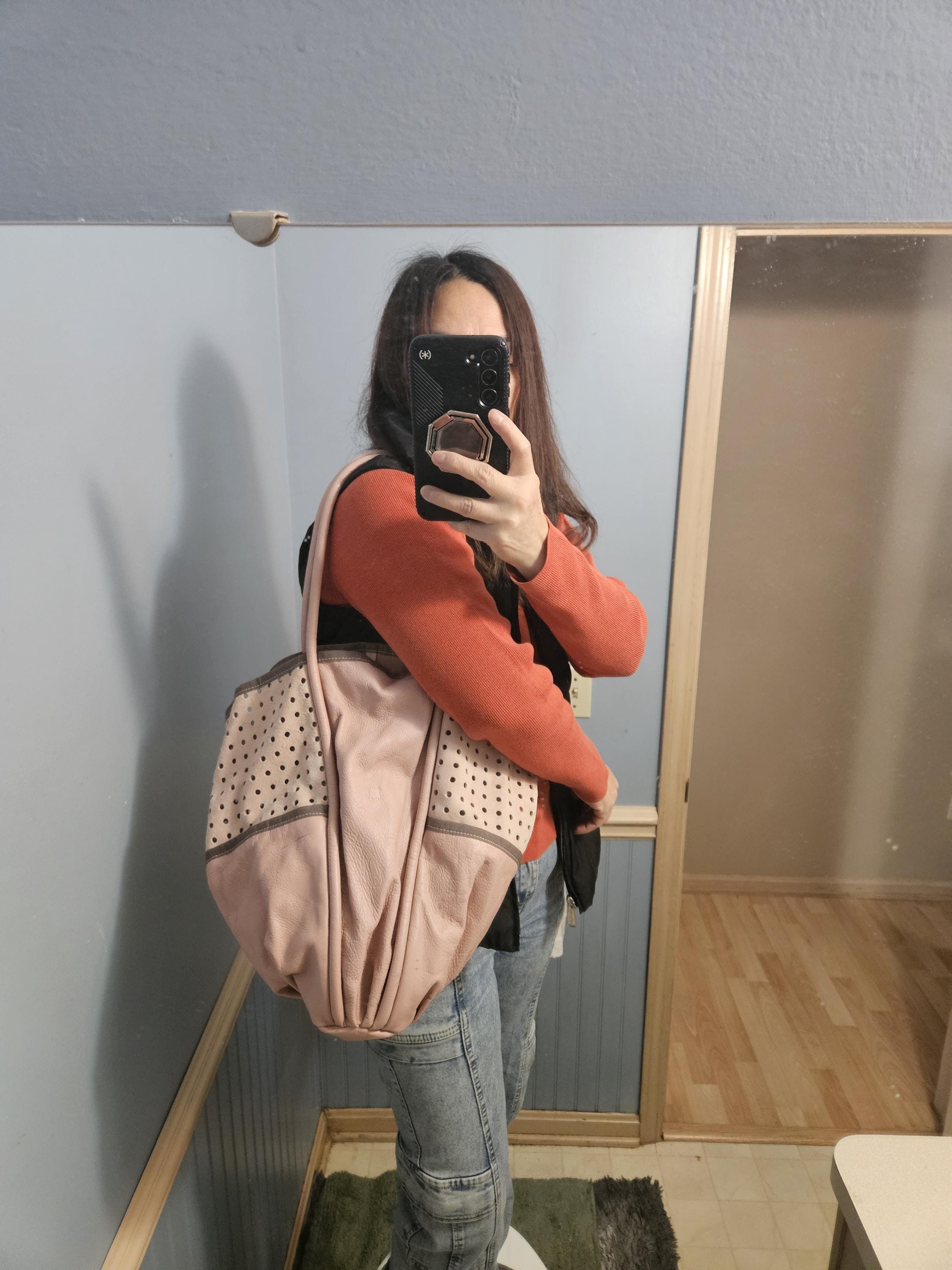 Innue Genuine Calf Leather Glitter Made in Italy Faux Fur Purse Backpack Bag $_57.JPG?set_id=880000500F main image 2