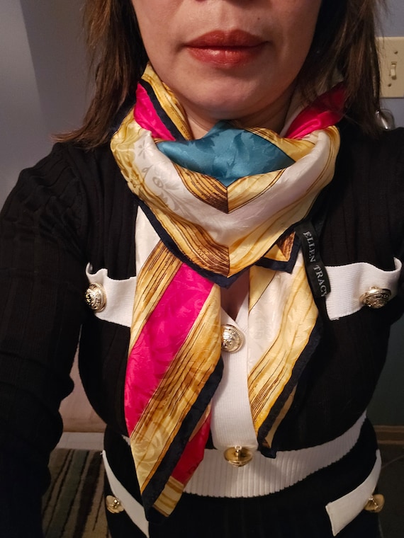 Ellen Tracy 100% Silk Scarf