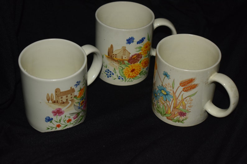 Vintage Coffee Mugs Made in Japan Set of 3 1970's Etsy