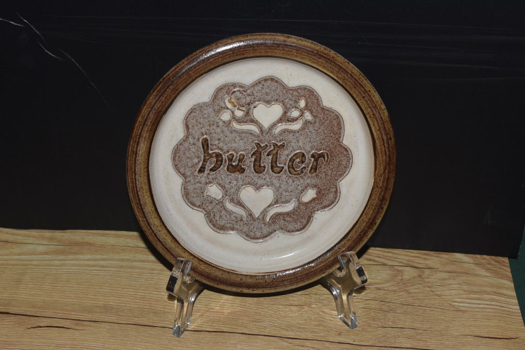 Vintage Pottery Butter Dish/tray/plate Stonewear 1979 Etsy